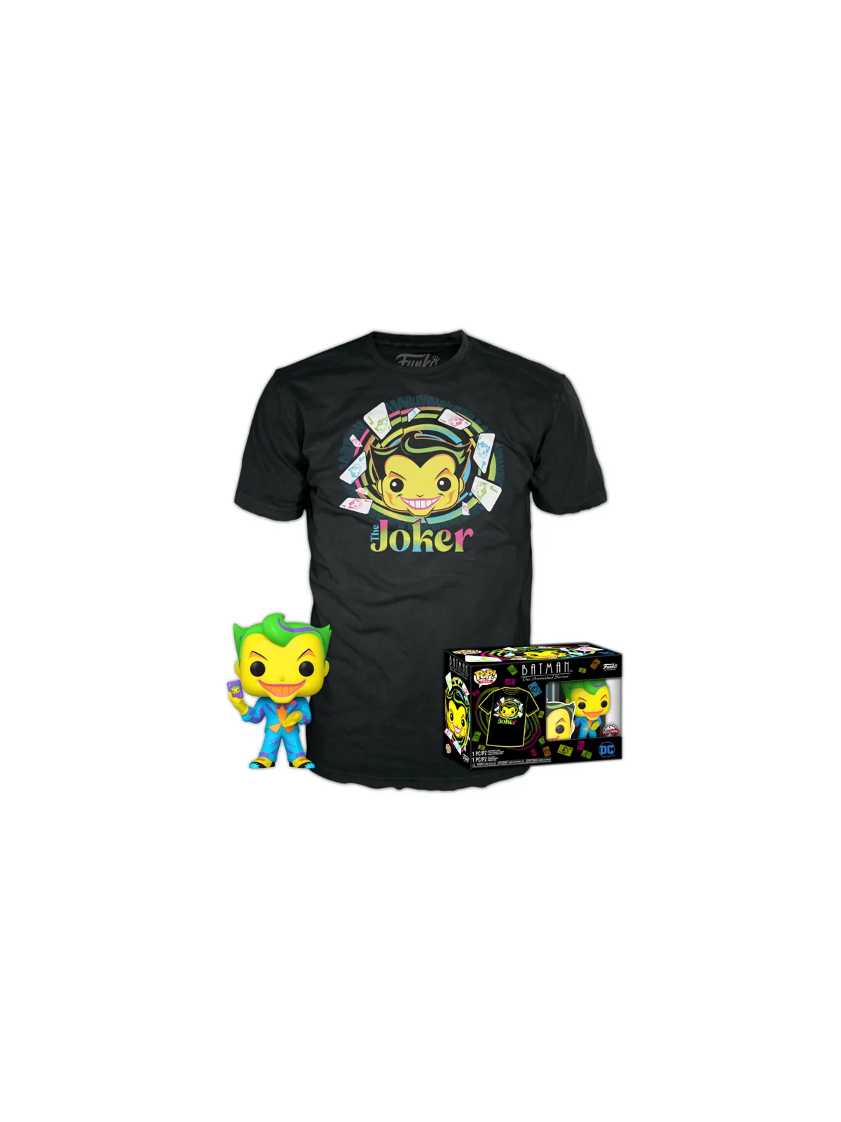 Set Funko POP! & Tee DC Comics Batman Joker Exclusive de Funko en Ropa | La Cueva Roja