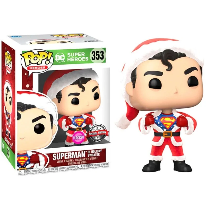 Set Funko POP! & Tee DC Comics Superman Exclusive Flocked de Funko en Ropa | La Cueva Roja