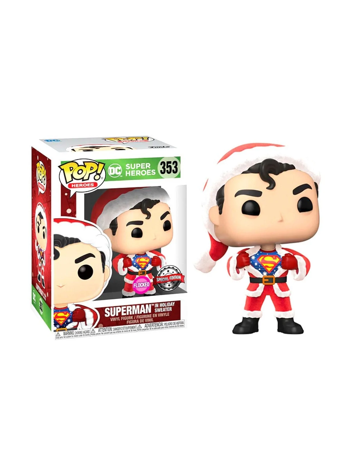 Set Funko POP! & Tee DC Comics Superman Exclusive Flocked de Funko en Ropa | La Cueva Roja
