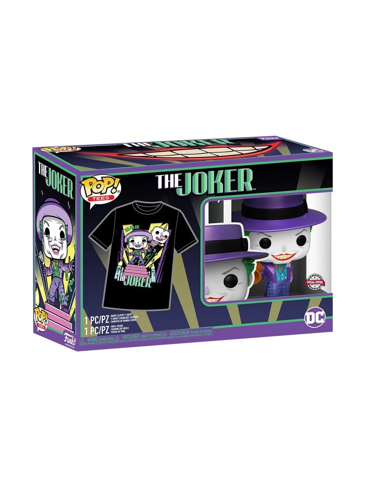 Set Funko POP! & Tee DC Comics Batman The Joker de Funko en Camisetas | La Cueva Roja