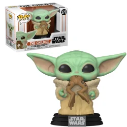 Funko POP! Star Wars The Mandalorian Baby Yoda con Rana (379) de Funko en Funko Pop | La Cueva Roja