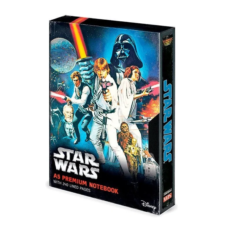 Cuaderno A5 premium VHS Star Wars de Pyramid en Papelería | La Cueva Roja