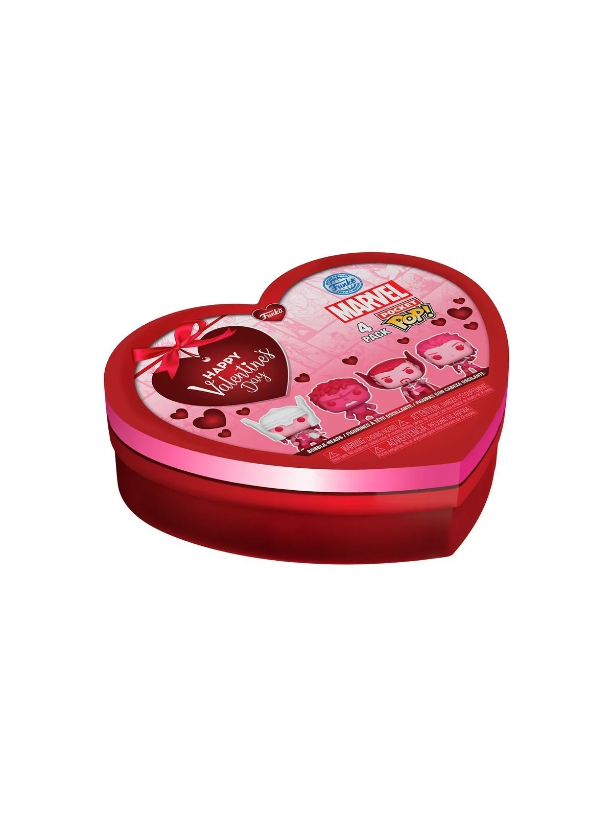Caja 4 Pocket POP Marvel Classic San Valentin de Funko en Funko Pop | La Cueva Roja