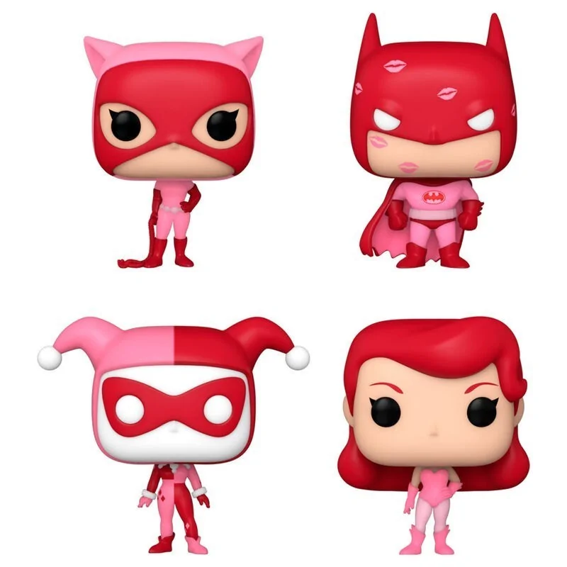 Caja 4 Pocket POP DC Comics San Valentin de Funko en Funko Pop | La Cueva Roja