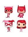 Caja 4 Pocket POP DC Comics San Valentin de Funko en Funko Pop | La Cueva Roja