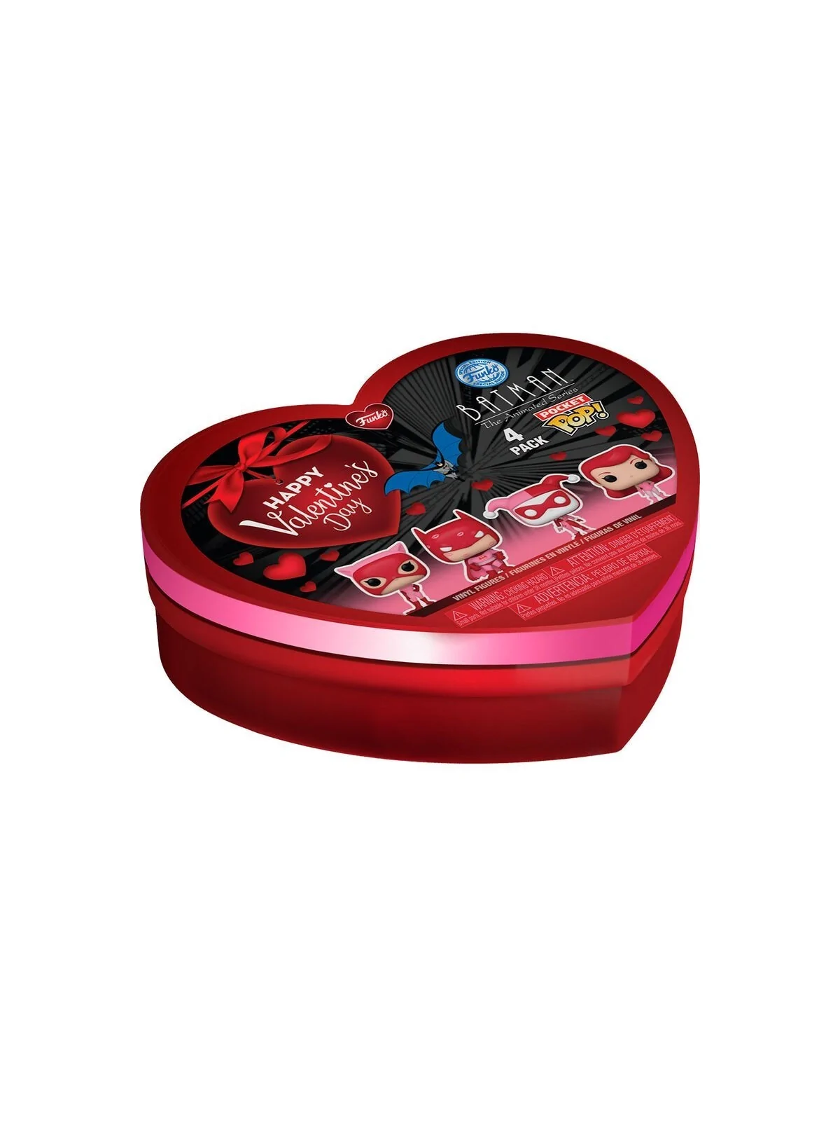 Caja 4 Pocket POP DC Comics San Valentin de Funko en Funko Pop | La Cueva Roja