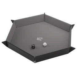 Magnetic Dice Tray Hexagonal Black/Gray de Gamegenic en Otros | La Cueva Roja