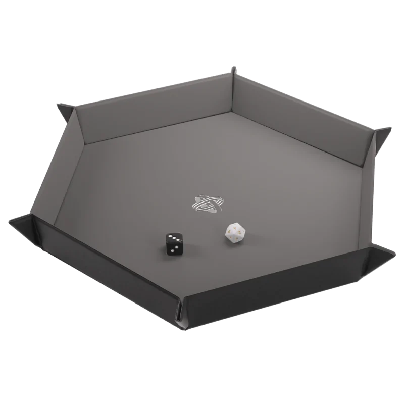 Magnetic Dice Tray Hexagonal Black/Gray de Gamegenic en Otros | La Cueva Roja