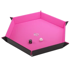 Magnetic Dice Tray Hexagonal Black/Pink de Gamegenic en Otros | La Cueva Roja