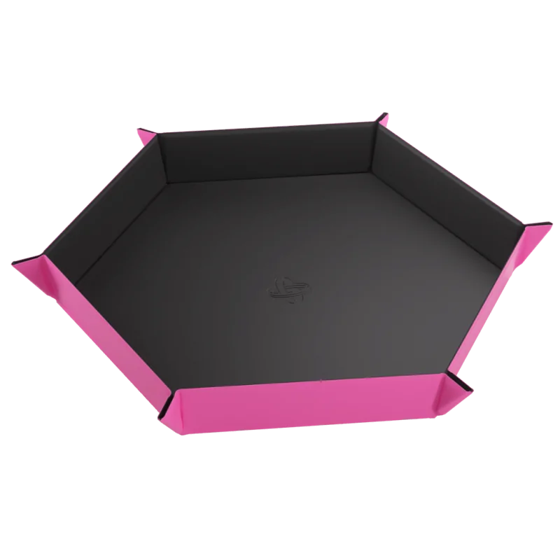 Magnetic Dice Tray Hexagonal Black/Pink de Gamegenic en Otros | La Cueva Roja