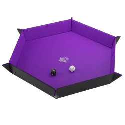 Magnetic Dice Tray Hexagonal Black/Purple de Gamegenic en Otros | La Cueva Roja