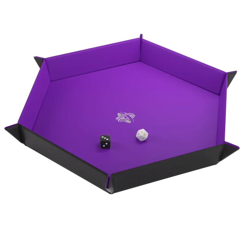 Magnetic Dice Tray Hexagonal Black/Purple de Gamegenic en Otros | La Cueva Roja
