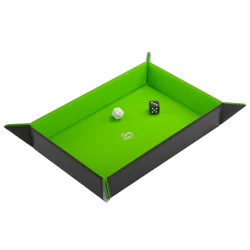 Magnetic Dice Tray Rectangular Black/Green de Gamegenic en Otros | La Cueva Roja