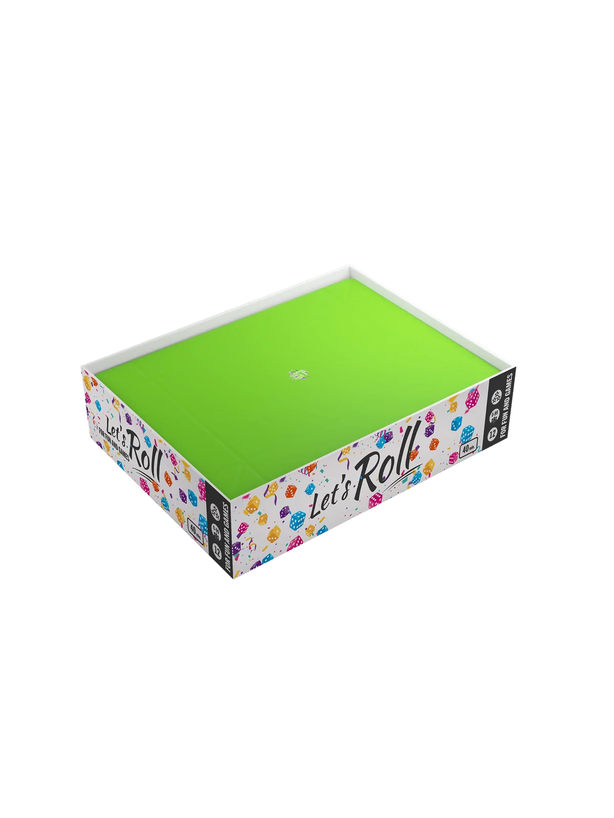 Magnetic Dice Tray Rectangular Black/Green de Gamegenic en Otros | La Cueva Roja