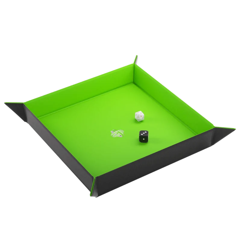 Magnetic Dice Tray Square Black/Green de Gamegenic en Otros | La Cueva Roja