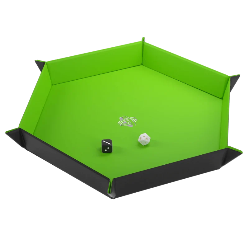 Magnetic Dice Tray Hexagonal Black/Green de Gamegenic en Otros | La Cueva Roja