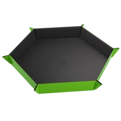 Magnetic Dice Tray Hexagonal Black/Green de Gamegenic en Otros | La Cueva Roja