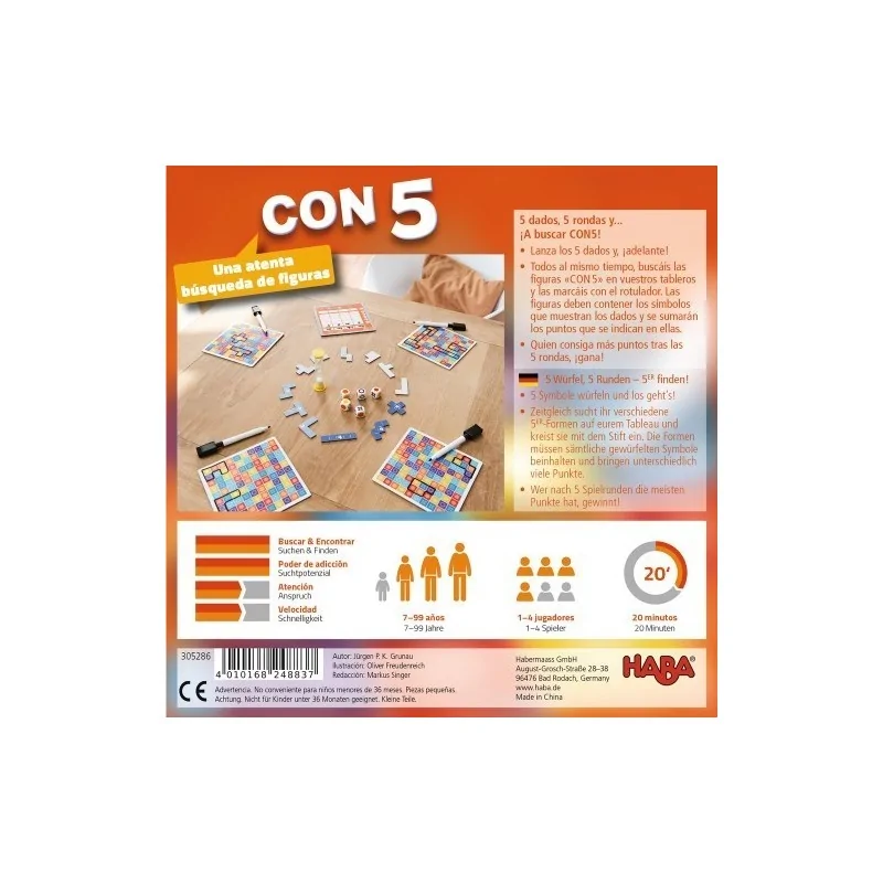 Con 5 de Haba en Juegos de Tablero | La Cueva Roja