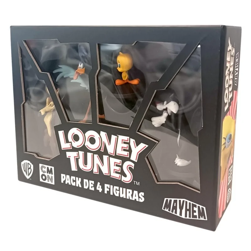Looney Tunes: Pack de 4 Figuras Mayhem de Juegos en Juegos de Tablero | La Cueva Roja