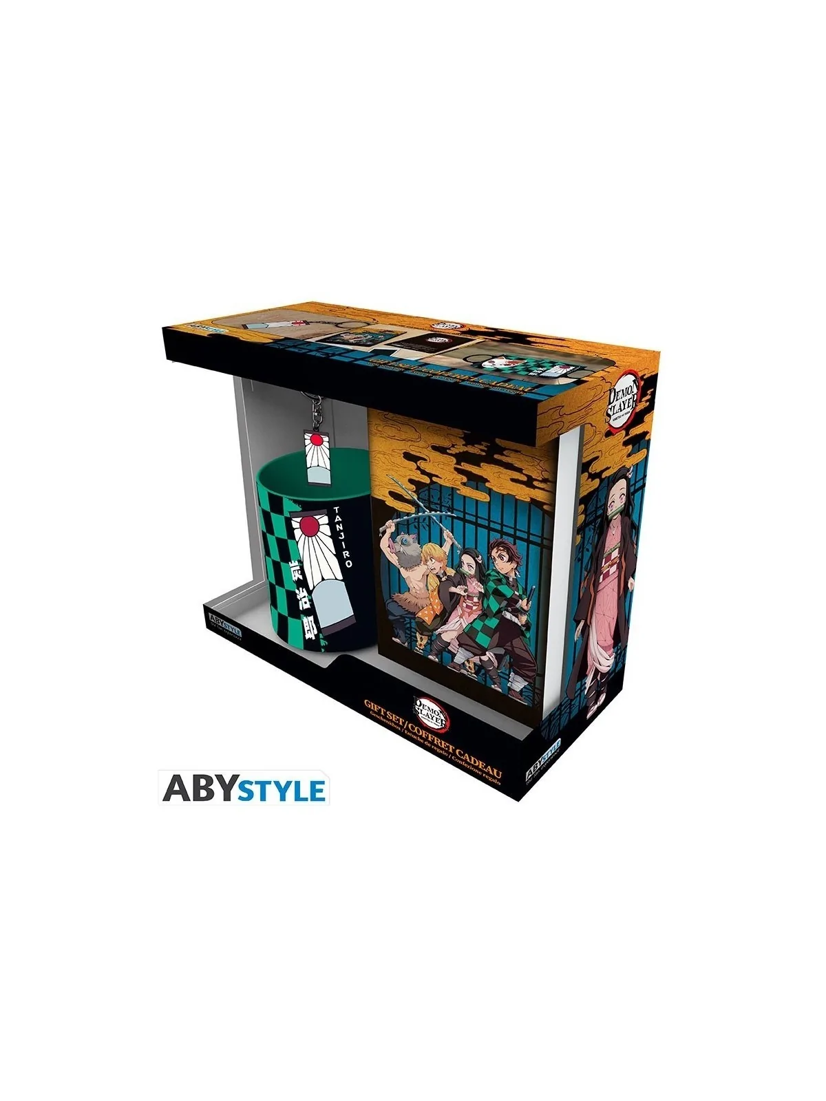Pack Taza 320ml Llavero y Cuaderno Tanjiro Demon Slayer de ABYSSE en Tazas - Vasos | La Cueva Roja