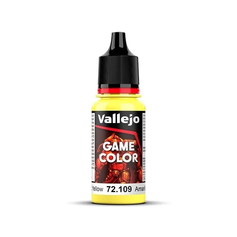 Amarillo Tóxico Game Color Vallejo 18 ml (72109) de Vallejo en Game Color | La Cueva Roja
