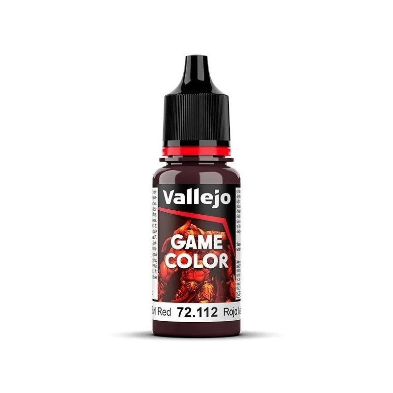 Rojo Maligno Game Color Vallejo 18 ml (72112) de Vallejo en Game Color | La Cueva Roja