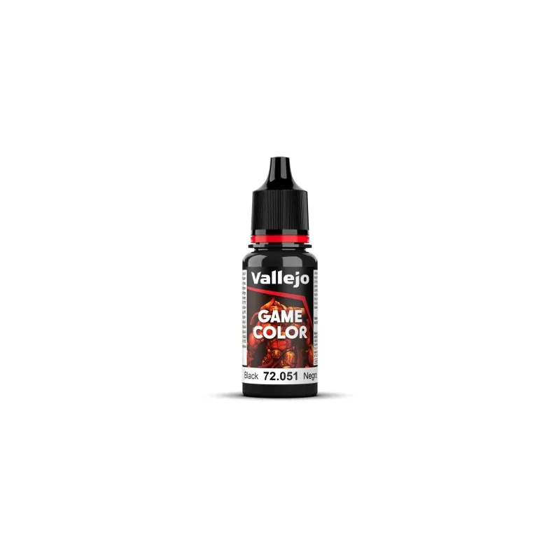 Negro Game Color Vallejo 18 ml (72051) de Vallejo en Game Color | La Cueva Roja