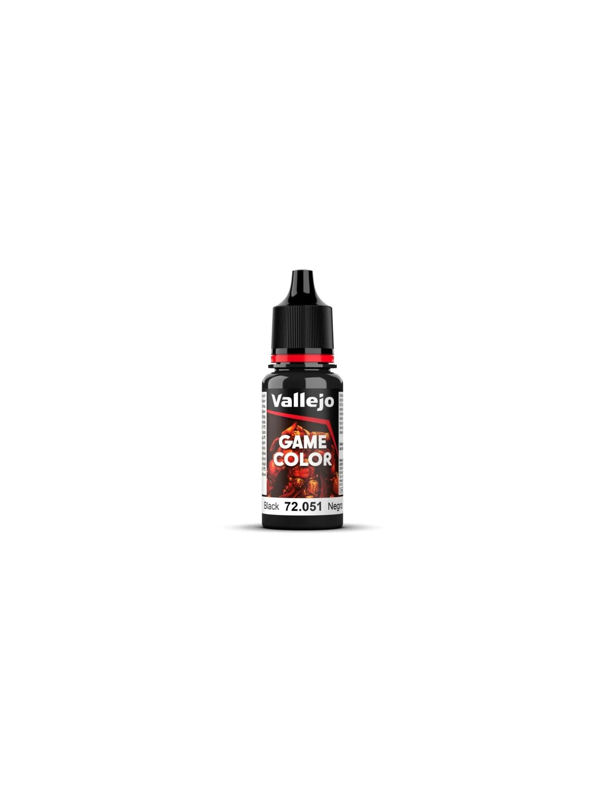 Negro Game Color Vallejo 18 ml (72051) de Vallejo en Game Color | La Cueva Roja