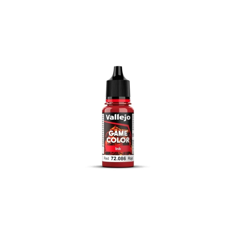 Rojo Game Color Ink Tinta Vallejo 18 ml (72086) de Vallejo en Game Color | La Cueva Roja