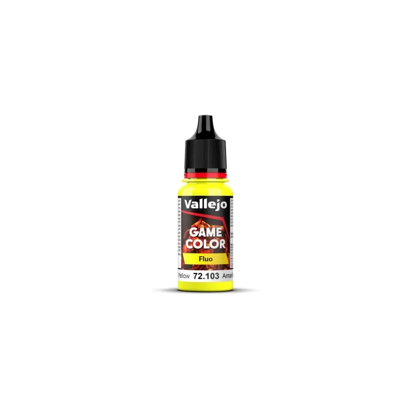 Amarillo Fluorescente Game Color Fluo Vallejo 18 ml (72103) de Vallejo en Game Color | La Cueva Roja