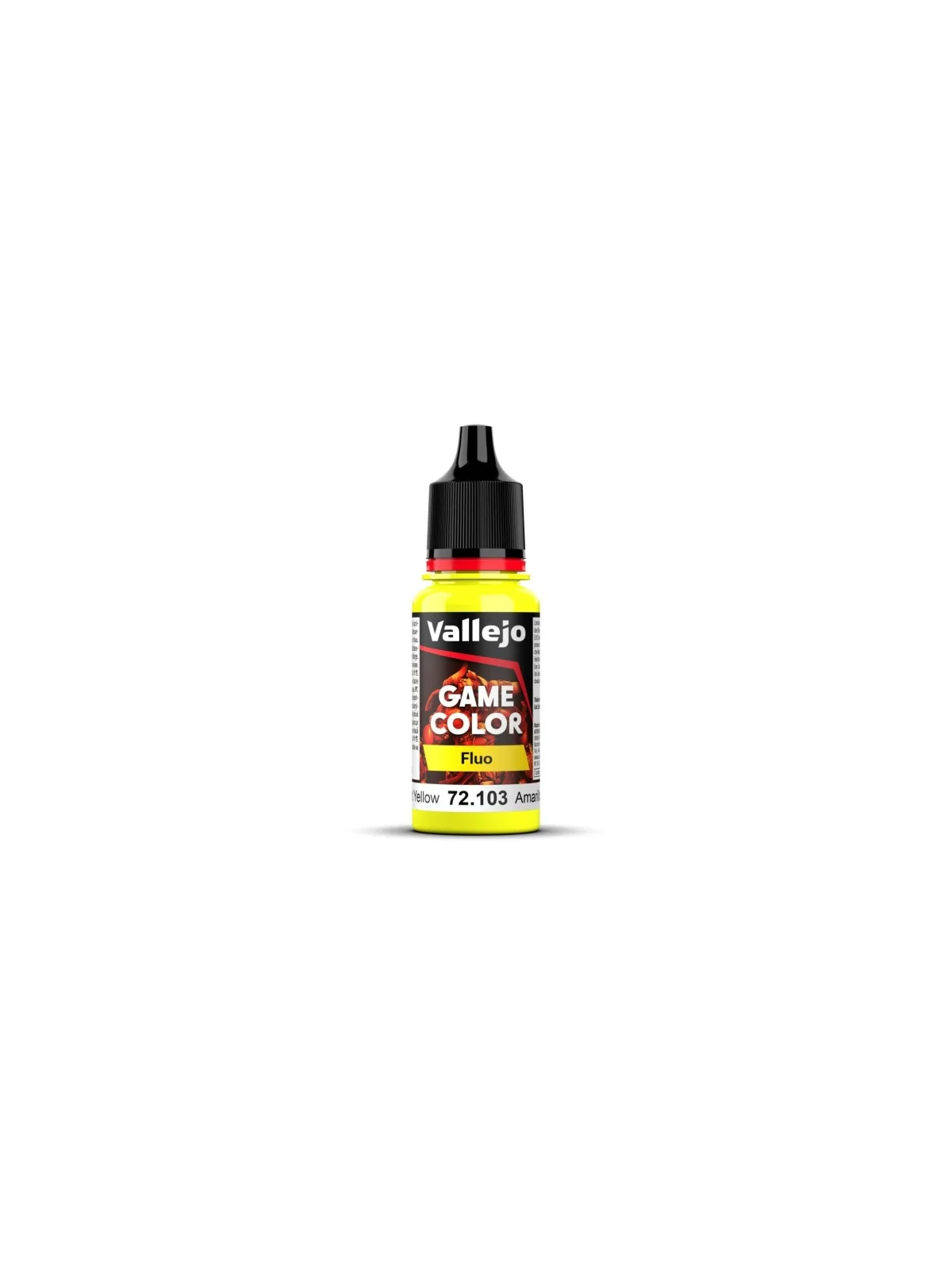 Amarillo Fluorescente Game Color Fluo Vallejo 18 ml (72103) de Vallejo en Game Color | La Cueva Roja