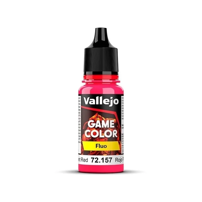 Rojo Fluorescente Game Color Fluo Vallejo 18 ml (72157) de Vallejo en Game Color | La Cueva Roja