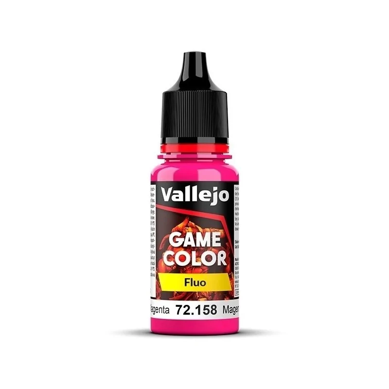 Magenta Fluorescente Game Color Fluo Vallejo 18 ml (72158) de Vallejo en Game Color | La Cueva Roja