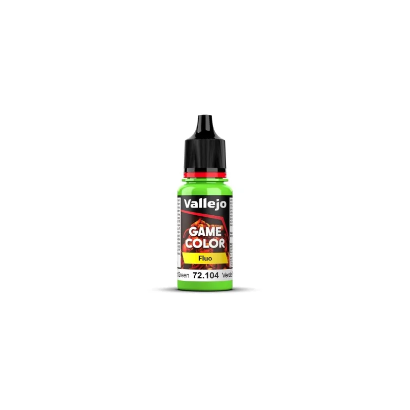 Verde Fluorescente Game Color Fluo Vallejo 18 ml (72104) de Vallejo en Game Color | La Cueva Roja