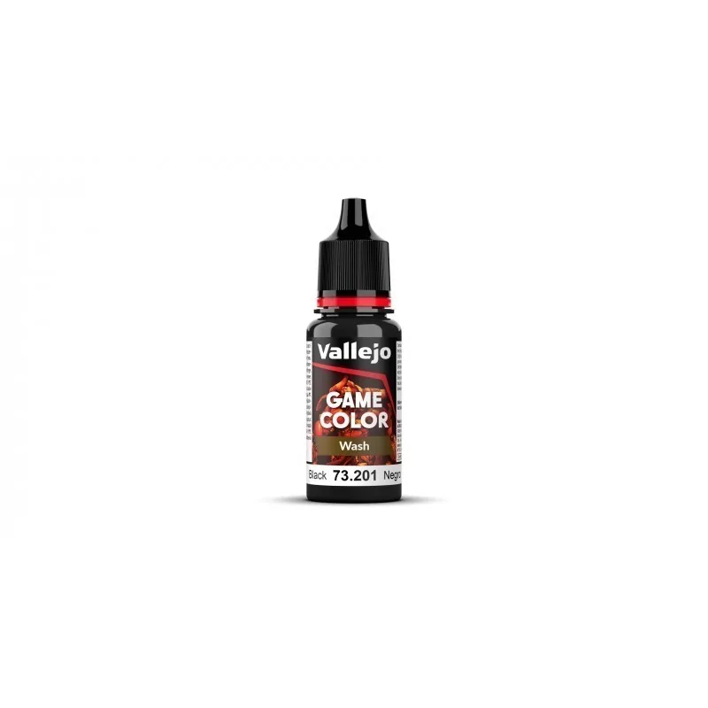 Negro Game Color Wash Lavado Vallejo 18 ml (73201) de Vallejo en Game Color | La Cueva Roja