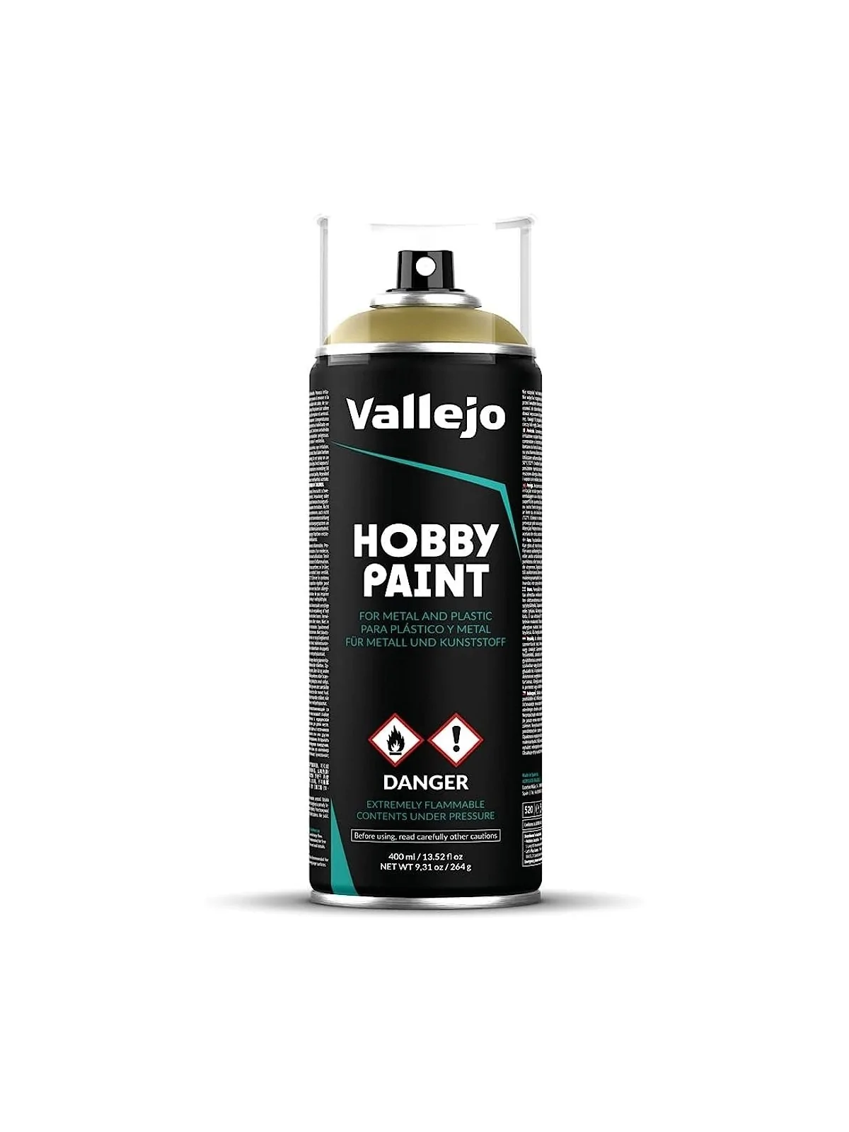 Dunkelgelb Spray Aerosol Vallejo 400 ml (28001) de Vallejo en Spray | La Cueva Roja