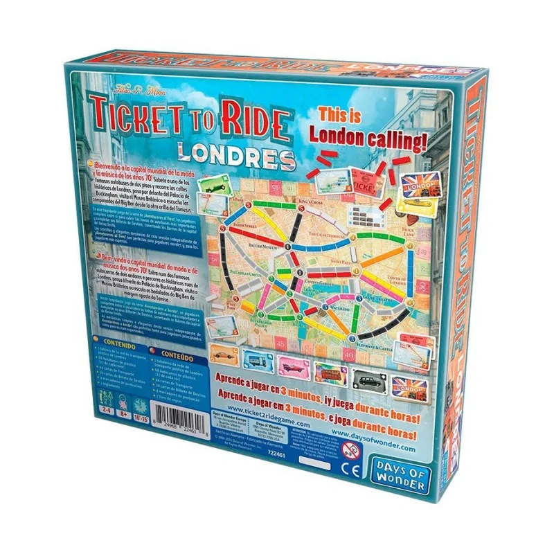 ¡Aventureros al Tren! Londres de Asmodee en Juegos de Tablero | La Cueva Roja