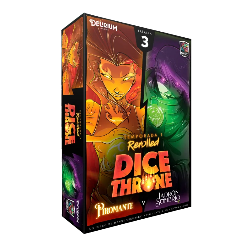 Dice Throne: Piromante vs Ladrón Sombrío de Delirium Games en Juegos de Tablero | La Cueva Roja