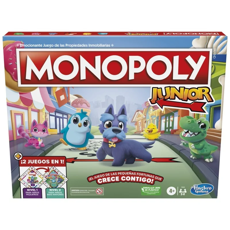 Monopoly Junior de Hasbro en Juegos de Tablero | La Cueva Roja