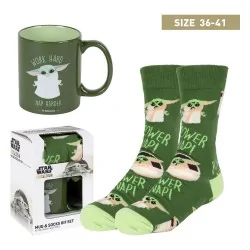 Star Wars: The Mandalorian Taza y Calcetines Set Grogu 36-41 de Disney en Merchandising | La Cueva Roja