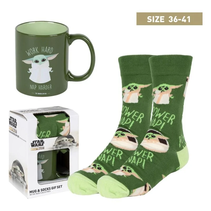 Star Wars: The Mandalorian Taza y Calcetines Set Grogu 36-41 de Disney en Merchandising | La Cueva Roja