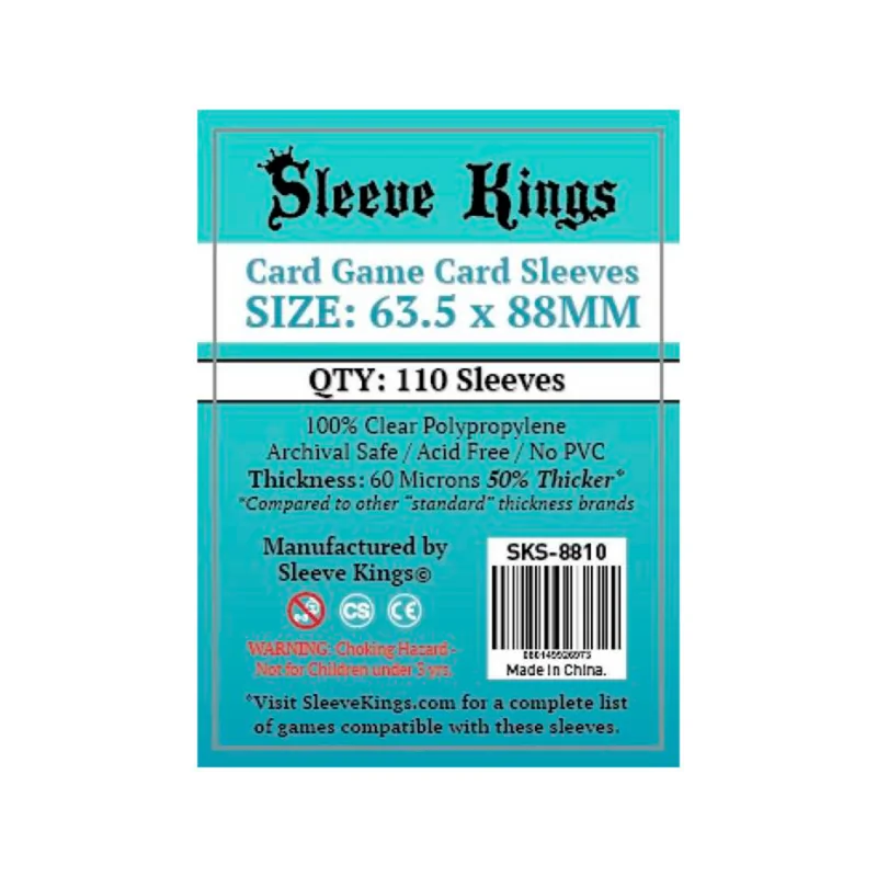 [8810] Sleeve Kings Card Game Card Sleeves (63.5x88mm) de Sleeve Kings en Accesorios | La Cueva Roja