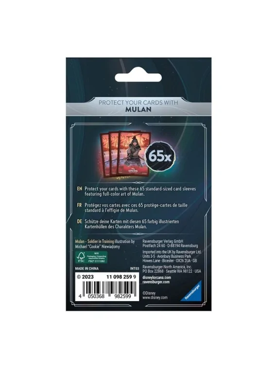 Disney Lorcana TCG Fundas de Cartas Mulan (Inglés) de Ravensburger en Disney Lorcana | La Cueva Roja