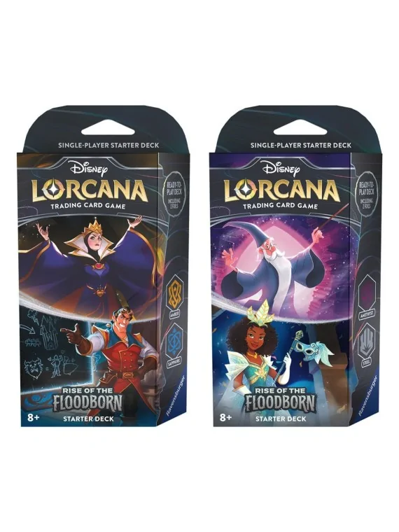 Disney Lorcana TCG Rise of the Floodborn Mazos de Inicio Pack (Inglés) de Ravensburger en Disney Lorcana | La Cueva Roja