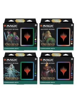 Magic the Gathering The Lord of the Rings: Tales of Middle-earth Mazos de Commander Caja (4) (Inglés) de Wizards Of The Coast en