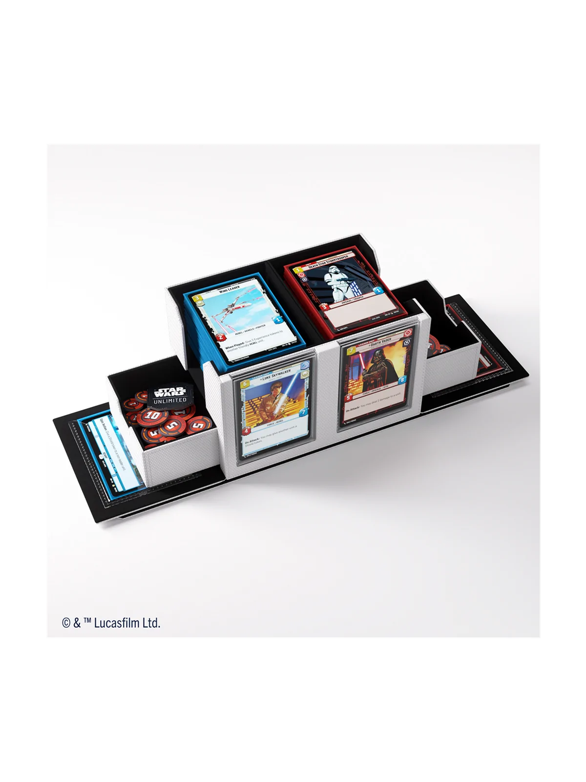 Star Wars: Unlimited Double Deck Pod White/Black de Gamegenic en Star Wars: Unlimited | La Cueva Roja