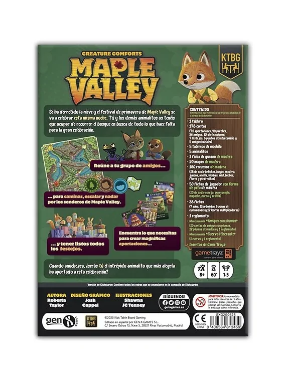 Maple Valley Edición Kickstarter de Gen X Games en Juegos de Tablero | La Cueva Roja