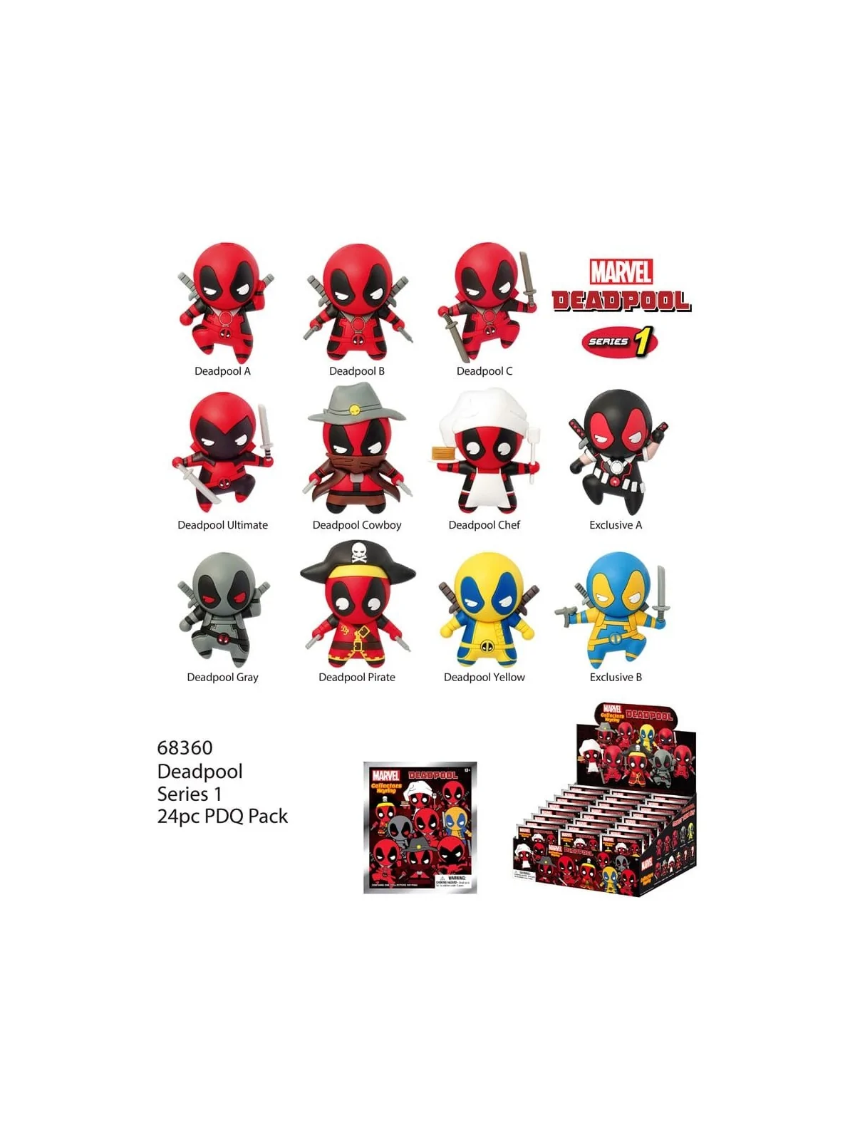Deadpool Llaveros 3D Mystery de Monogram en Colgantes - Llaveros | La Cueva Roja