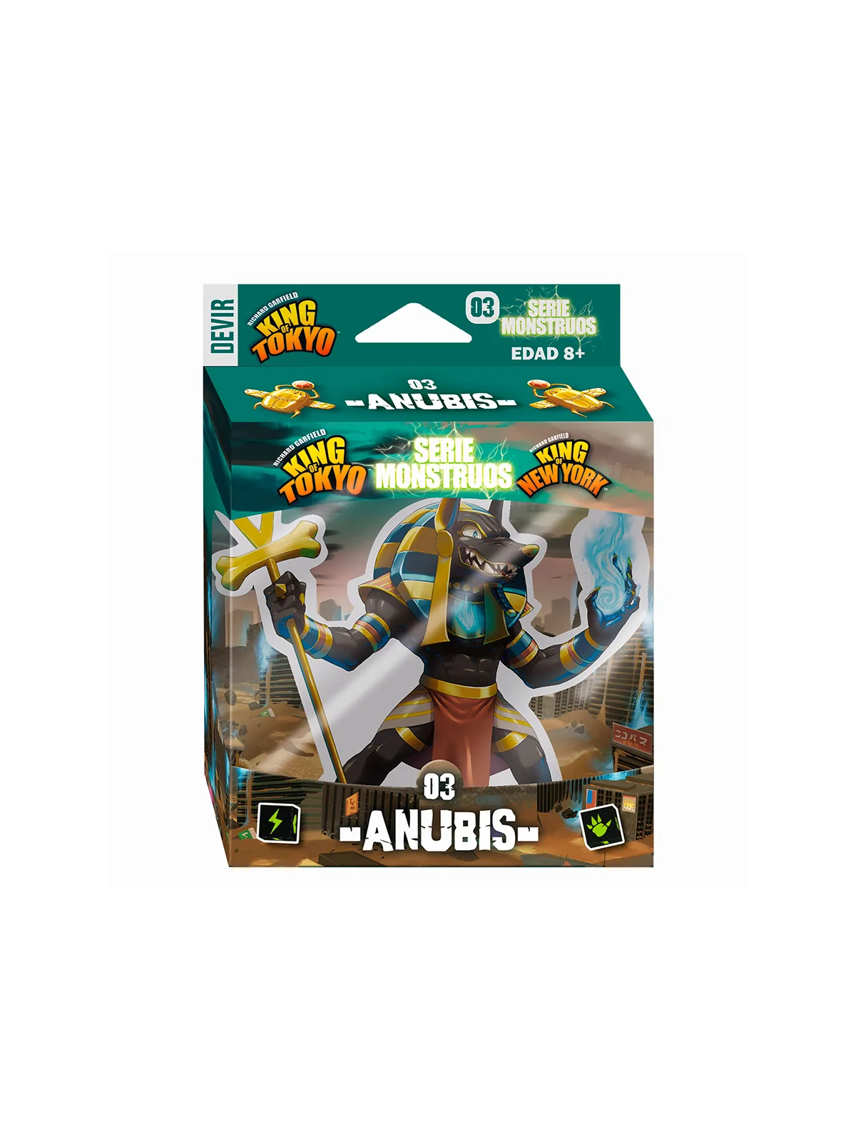 King of Tokyo New York Serie Monstruos - Anubis de Devir en Juegos de Tablero | La Cueva Roja