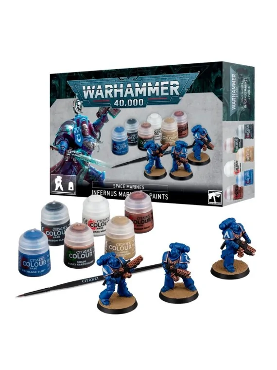 Warhammer 40.000: Space Marines - Infernus Marines + Paints Set (60-11) de Games Workshop en WARHAMMER 40.000 | La Cueva Roja